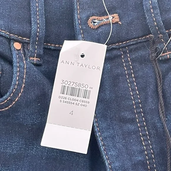 NWT Ann Taylor Highest Rise Skinny Jean Indigo Size 4 - Picture 6 of 6